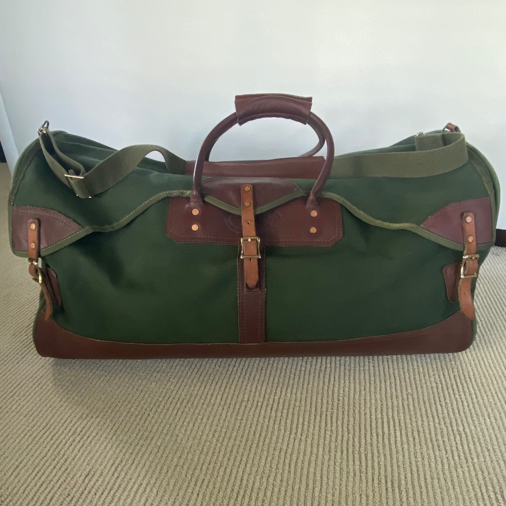 Vintage Orvis Battenkill Canvas & Leather Extra Large Duffle Bag 28"